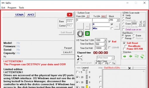 How use SeDiv regen for test HDD